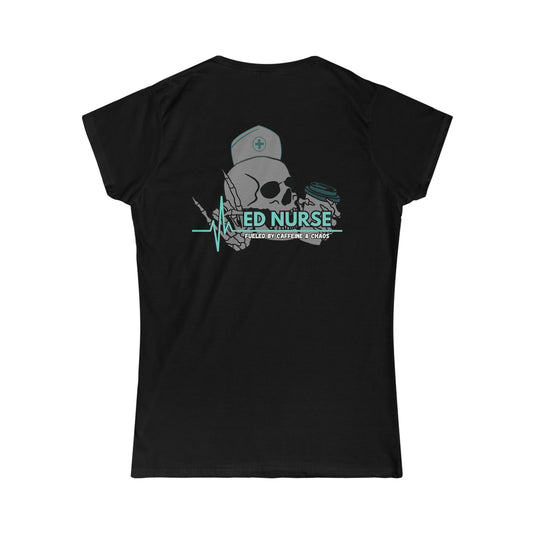 "ED Nurse Skull" Ladies Fit T-Shirt